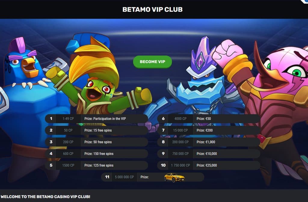Betamo heeft ook een VIP Club