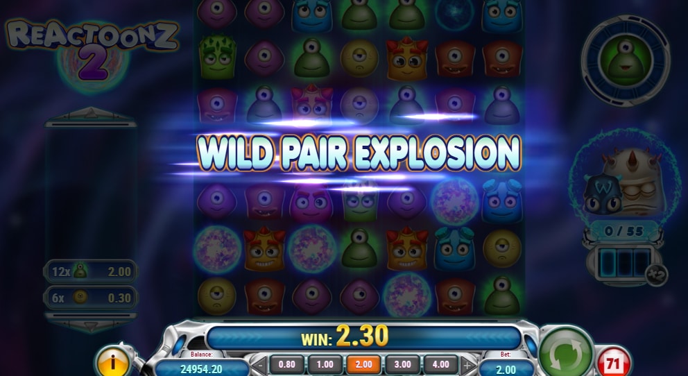 Reactoonz 2 Wild Pair Explosion